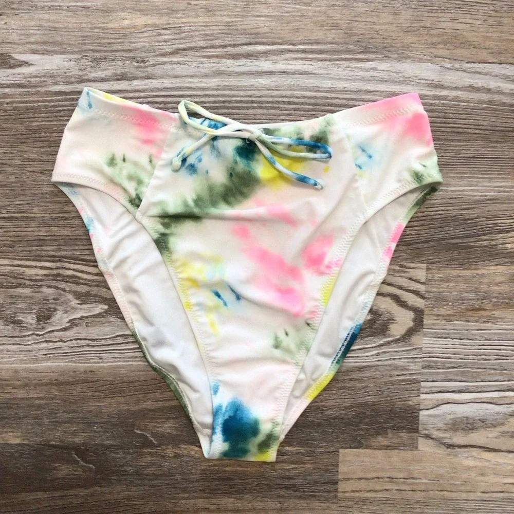 Old Navy The Tie Up French Multi Tie Dye Bikini Bottom Small NWT
